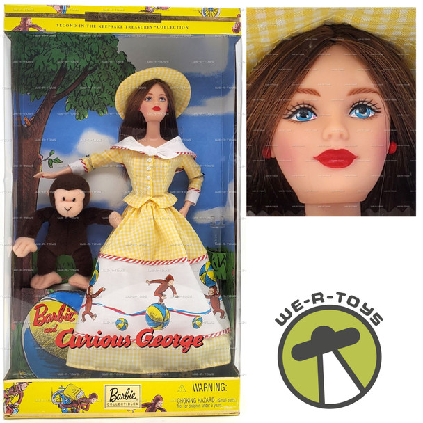 Barbie and Curious George Doll Plush Collector Edition 2000 Mattel 28798