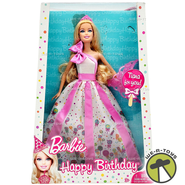 Barbie Happy Birthday Doll with Tiara for You 2010 Mattel T7364