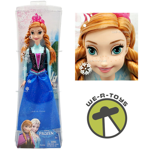 Disney Frozen Sparkle Princess Anna Doll 2014 Mattel CFB81