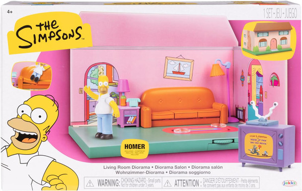 The Simpsons Living Room Diorama Playset 2024 Jakks Pacific
