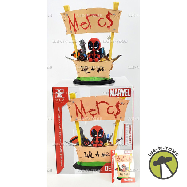 Marvel Deadpool Animated Style Statue Merc For Hire Gentle Giant #83856
