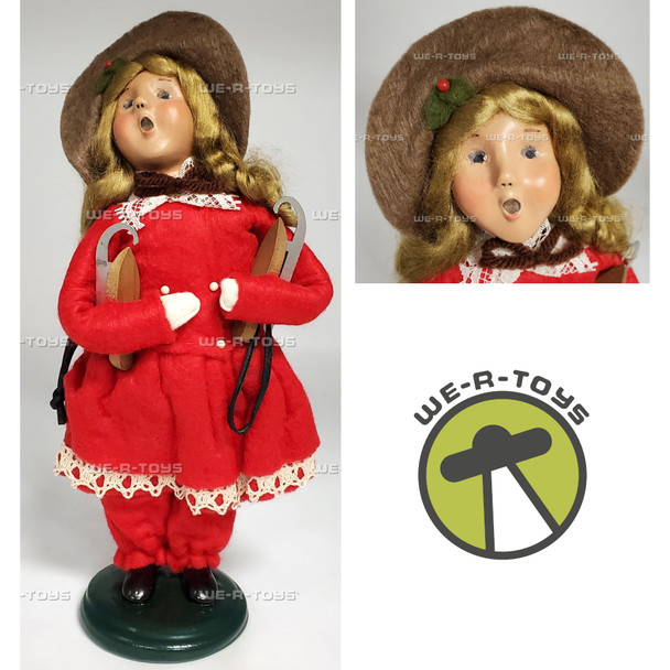 Byers' Choice The Carolers Girl With Ice Skates 1998 Signed By Byer 7/100 Used