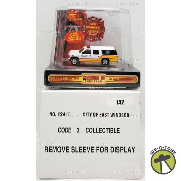 Code 3 GMC East Windsor Fire Dept Die-Cast Suburban Limited Edition Vehicle NRFP