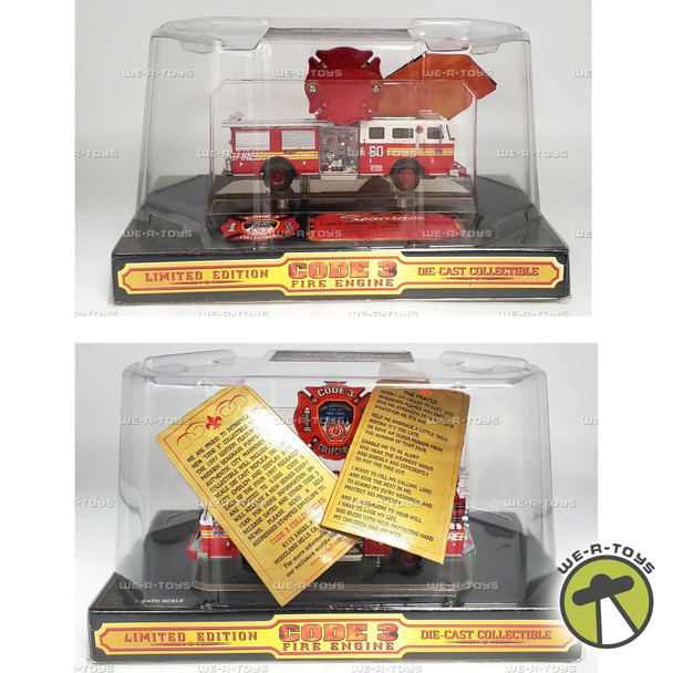 Code 3 Seagrave 1997 FDNY Die Cast Fire Engine Vehicle Limited Edition NRFP