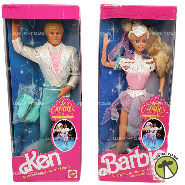 Barbie & Ken Ice Capades 50th Anniversary Pair of Dolls 1989 Mattel NRFB
