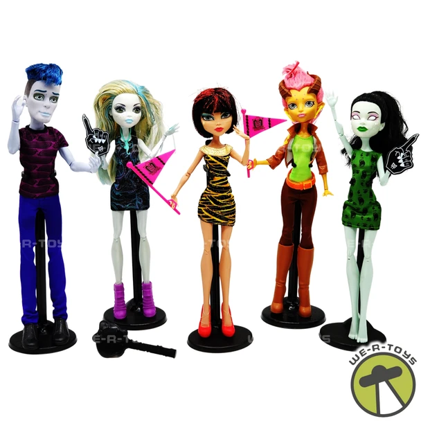 Monster High Student Disembody Council Set of 5 Dolls 2014 Mattel CBX43 USED