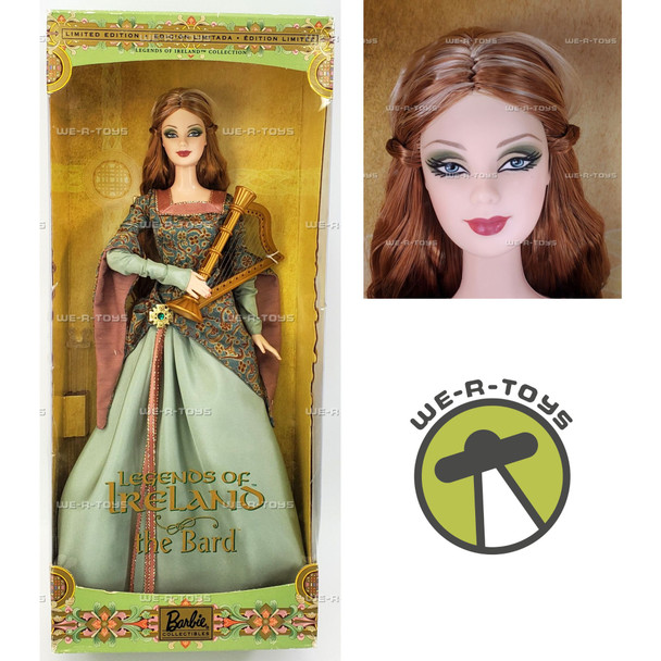 Barbie Legends of Ireland The Bard Doll Limited Edition 2003 Mattel B2511 NRFB