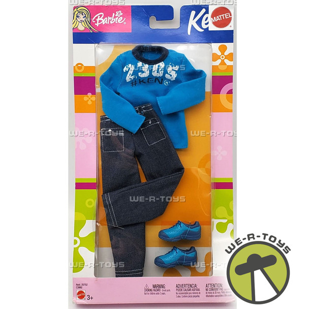 Barbie Ken Fashion Blue Shirt With Jeans & Shoes 2003 Mattel C3992 NRFP