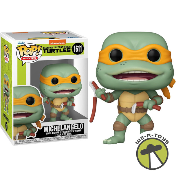 Funko Pop Movies 1611 TMNT Michelangelo with Sausage Nunchucks Vinyl Figure
