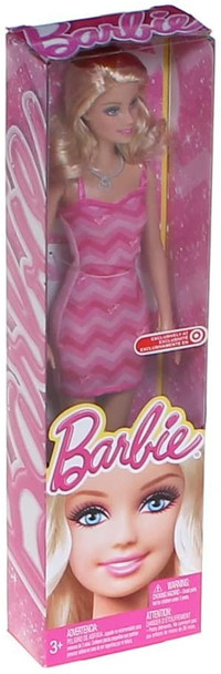 2014 Barbie Doll Pink Dress Target Exclusive Mattel #CCM11