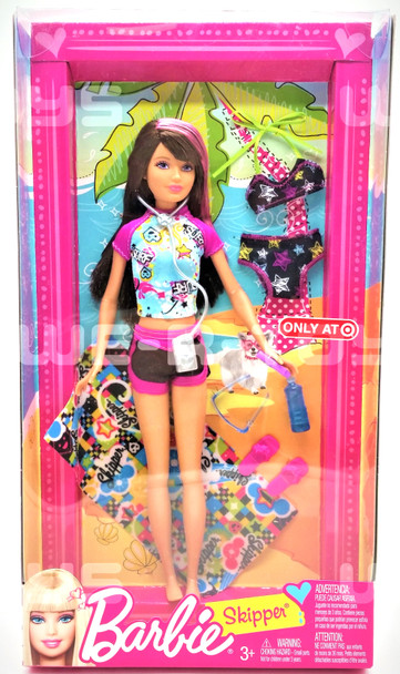 Barbie Skipper at the Beach Doll Brunette Target Exclusive 2010 Mattel #V8277
