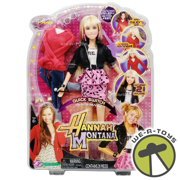 Disney's Hannah Montana 'Quick Switch' Hannah to Miley Doll 2009 No. 20160 NEW