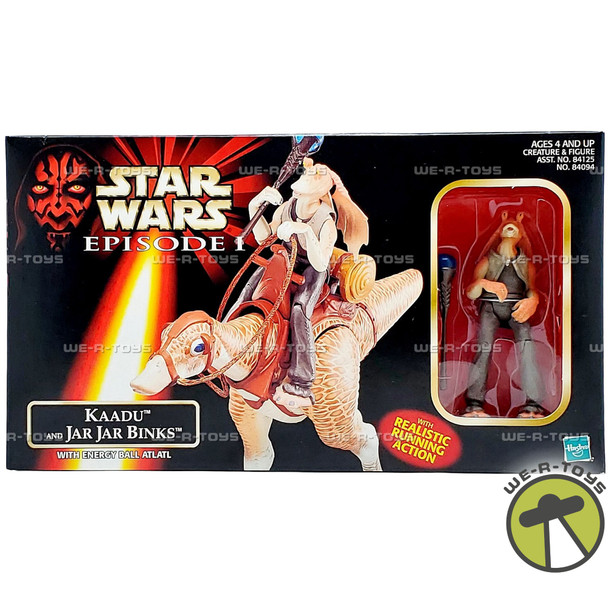 Star Wars Episode I Kaadu and Jar Jar Binks Action Figure Set 1998 Hasbro 84094