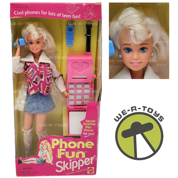 Barbie Phone Fun Skipper Teen Sister of Barbie Doll 1995 Mattel 14312 NRFB