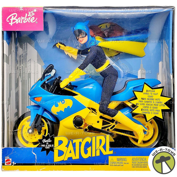 Barbie as Batgirl with Motorcycle and Batarang Doll Set 2003 Mattel No. C7458