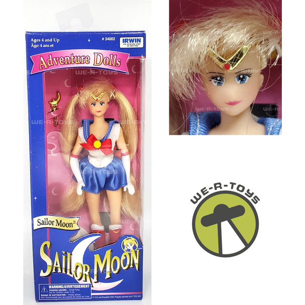 Sailor Moon Adventure Dolls 6" Poseable Sailor Moon Doll 1995 Irwin #34002 NRFB