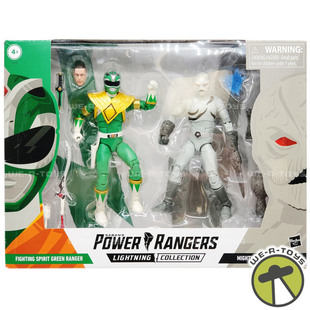 Power Rangers Fighting Spirit Green Ranger vs. Mighty Morphin Putty Figures USED