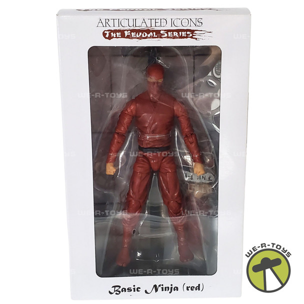 The Fwoosh Articulated Icons Feudal Series Basic Ninja (Red) Action Figure NRFB