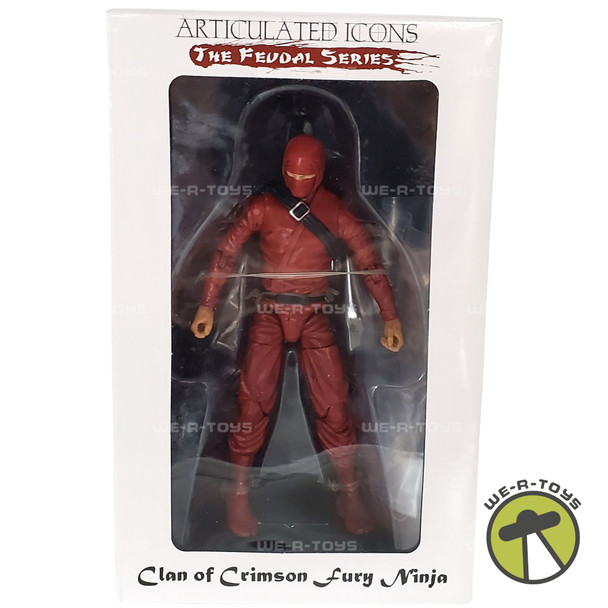 The Fwoosh Articulated Icons Feudal Series Clan of Crimson Fury Ninja Figure New