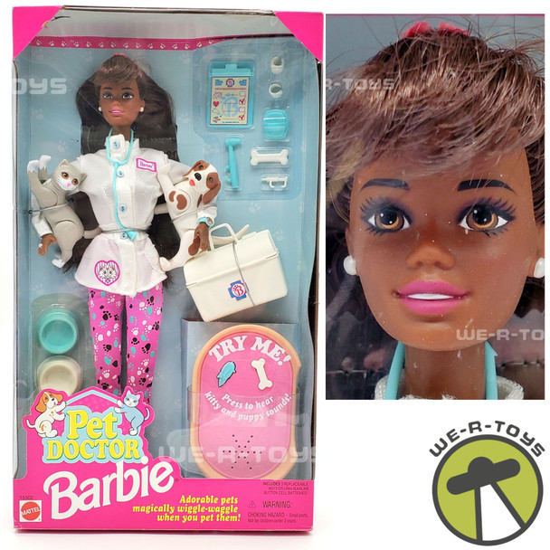 Barbie Pet Doctor African American Doll 1996 Mattel 15302 NEW