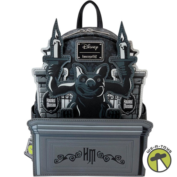 Disney Haunted Mansion Gargoyle Wallpaper Mini-Backpack Glows Loungefly