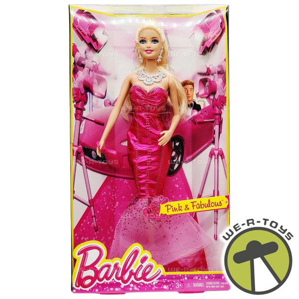 Pink & Fabulous Barbie Doll in Pink Mermaid Gown 2013 Mattel No. BFW19 NRFB
