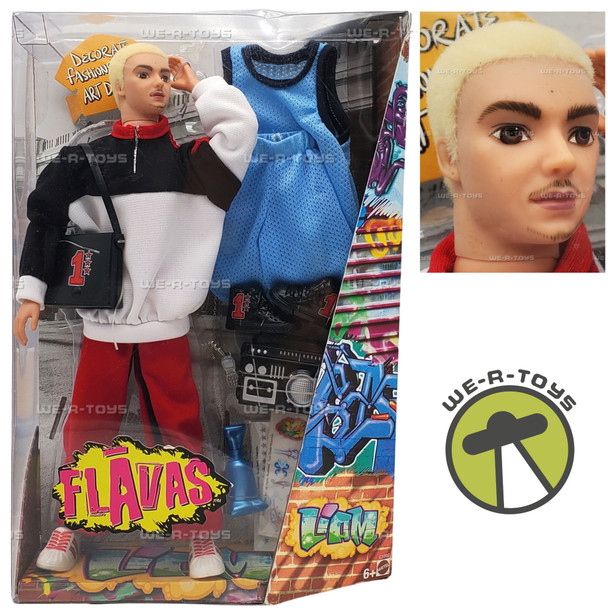 Flavas Liam Doll With Outfits, Accessories & Art Decals 2003 Mattel C1592 NRFB