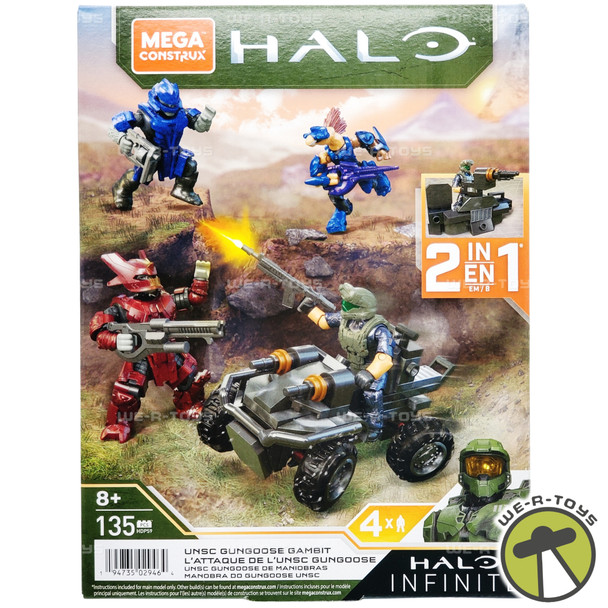 Halo Infinite UNSC Gungoose Gambit Attack Vehicle Set w/ 4 Micro Action Figures