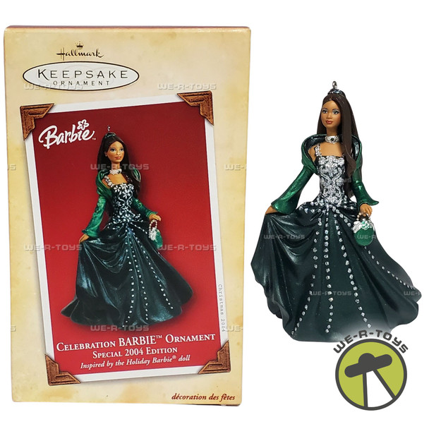 Hallmark Keepsake Celebration Barbie 2004 Ornament African American New