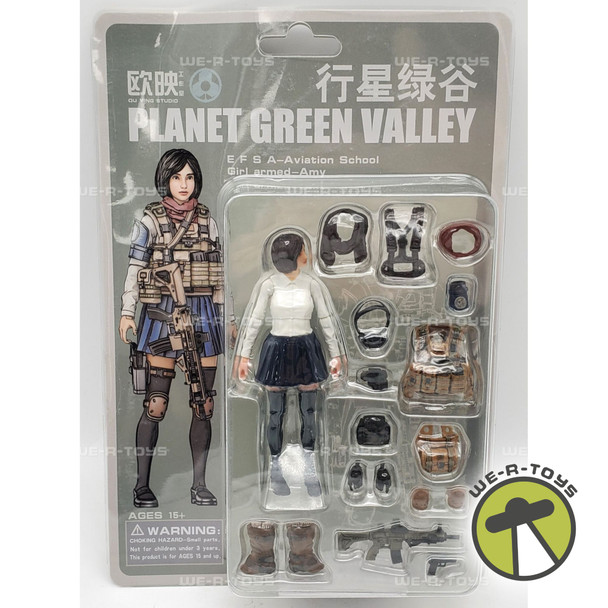 Planet Green Valley EFSA-Aviation School Girl Armed Amy Action Figure NRFP