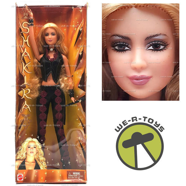 Shakira Black Leather Outfit Doll 2002 Mattel #B4534