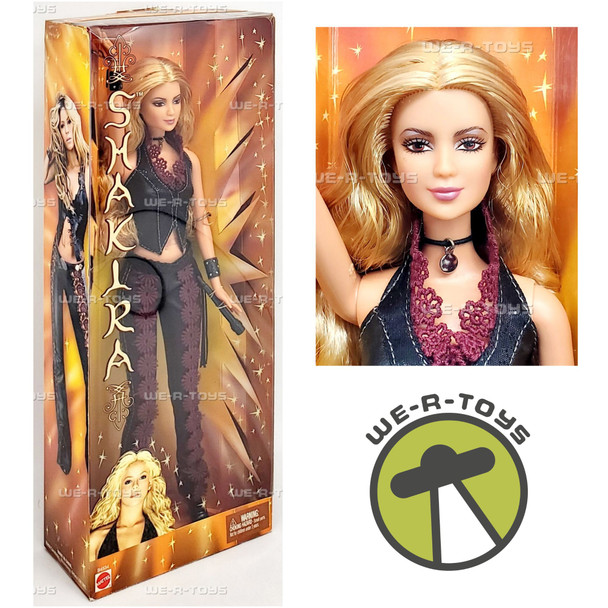 Shakira Black Leather Outfit Doll 2002 Mattel #B4534