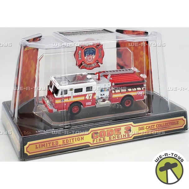 Code 3 Seagrave City of New York 47 Die-Cast Fire Engine Vehicle 02453