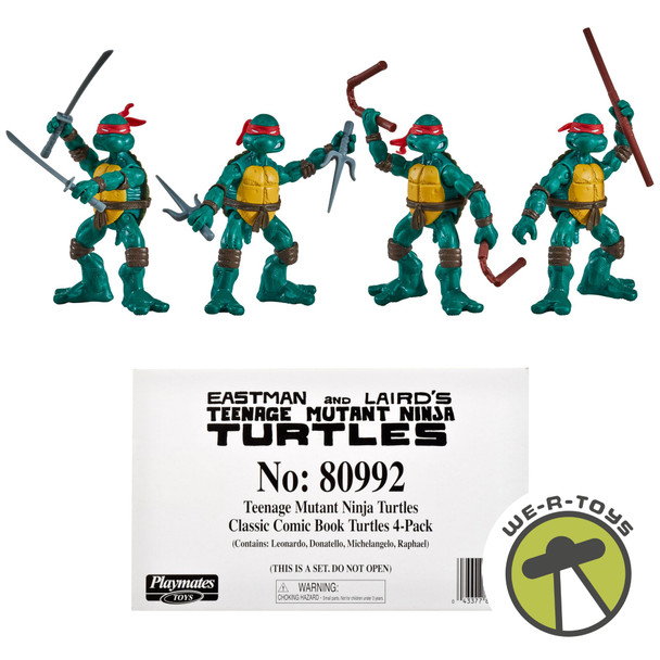 Teenage Mutant Ninja Turtles Classic Comic Book Series Turtles 4PC Figure Set