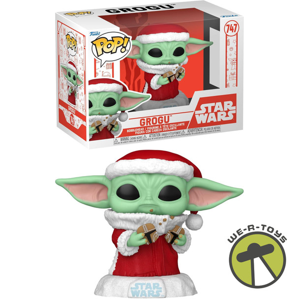 Funko Pop 747 Star Wars Grogu Mandolorian Holiday 2024 Vinyl Figure