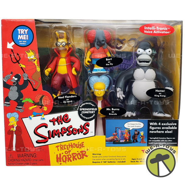 The Simpsons Interactive Springfield Cemetery Environment Playset Playmates NRFB