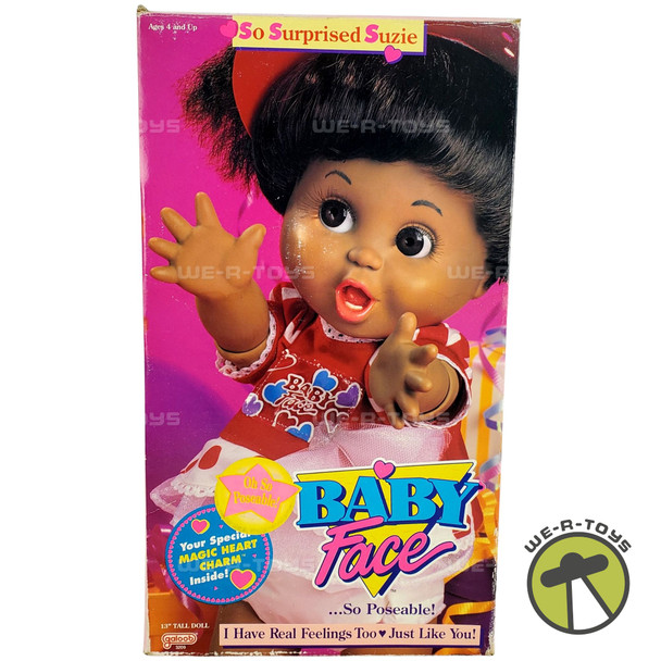 Baby Face So Surprised Suzie 13" Tall Doll 1990 Galoob #3209 New