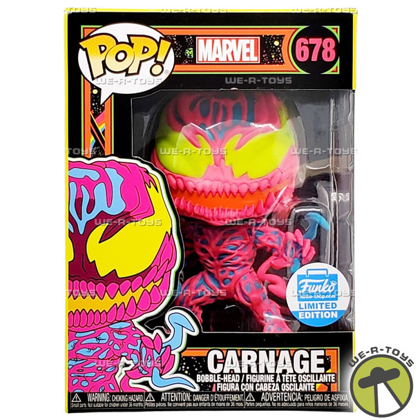 Funko POP Marvel Carnage Black Light 678 Vinyl Figure