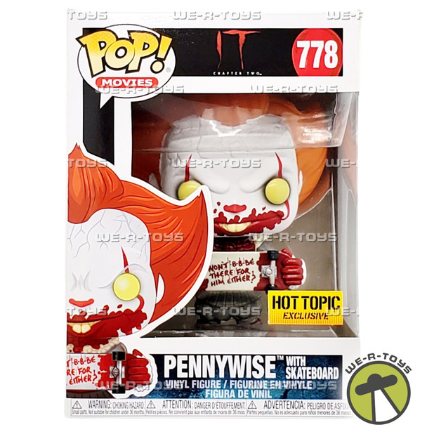 Funko POP Movies IT Chapter Two Pennywise with Skateboard 778 Vinyl Figure
