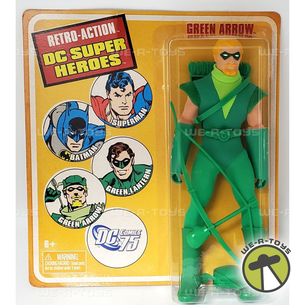 DC Super Heroes Retro-Action Green Arrow Action Figure 2009 Mattel #R3533 NRFP
