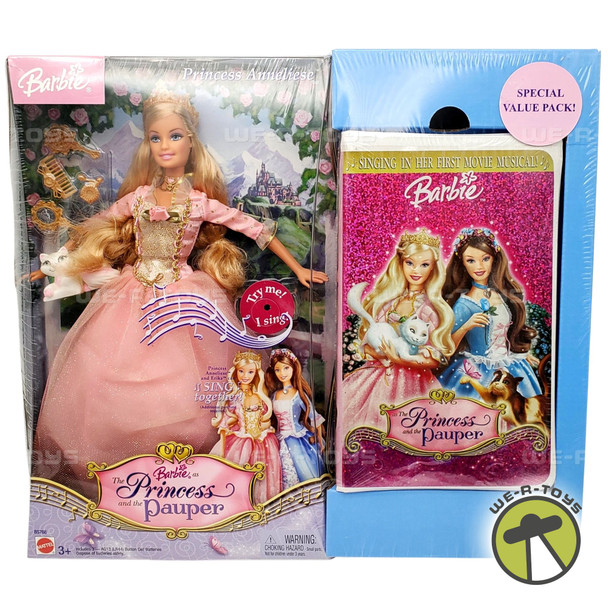 Barbie as The Princess and the Pauper Anneliese Doll Value Pack 2004 Mattel NRFP