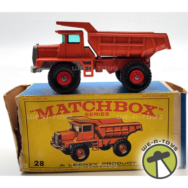 Matchbox #28 Vintage Mack Dump Truck with Original Box New