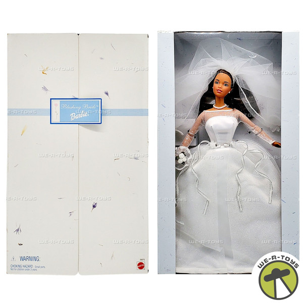 Barbie Blushing Bride Doll African American 1999 Mattel No. 26075