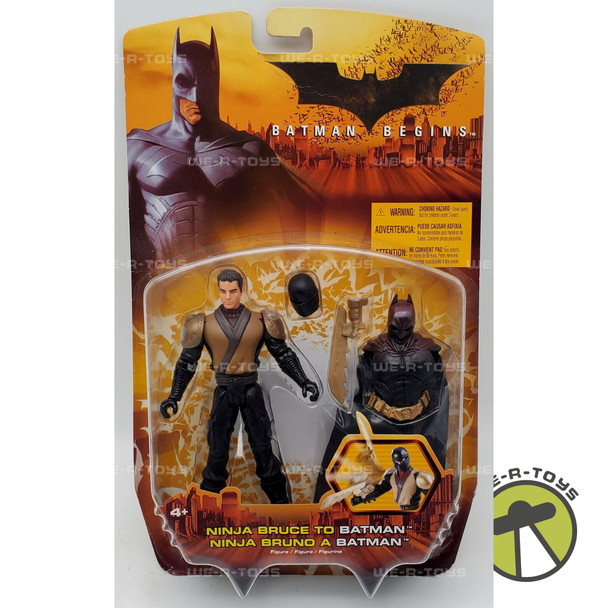 DC Batman Begins Ninja Bruce to Batman Action Figure 2005 Mattel H1297 NRFP