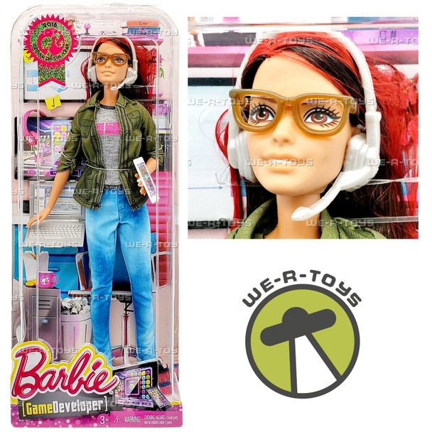 Barbie Careers Game Developer Doll 2015 Mattel DMC33