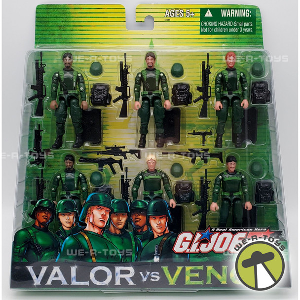 G.I. Joe Valor vs Venom Infantry Division Action Figures 2004 Hasbro 61084 NRFP