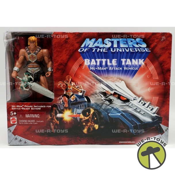 Masters of the Universe Battle Tank He-Man Attack Vehicle With Figure Mattel New