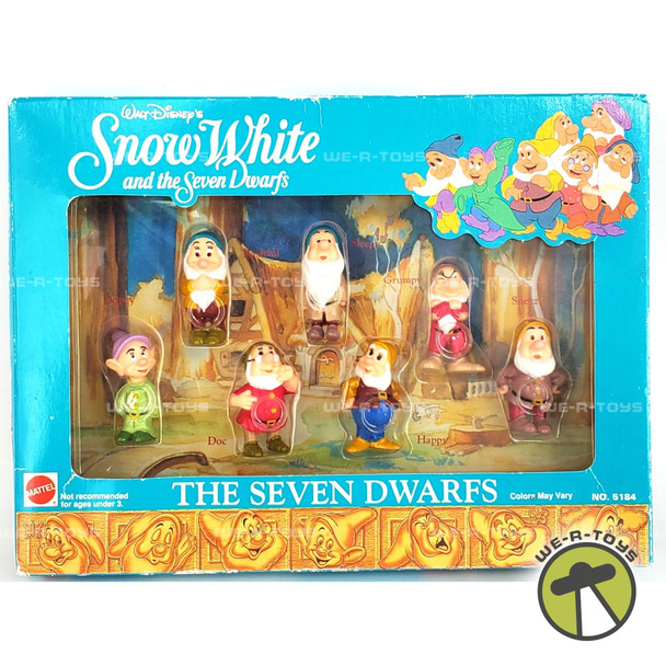 Walt Disney's Snow White and the Seven Dwarfs Miniatures Mattel No. 5184 NRFB