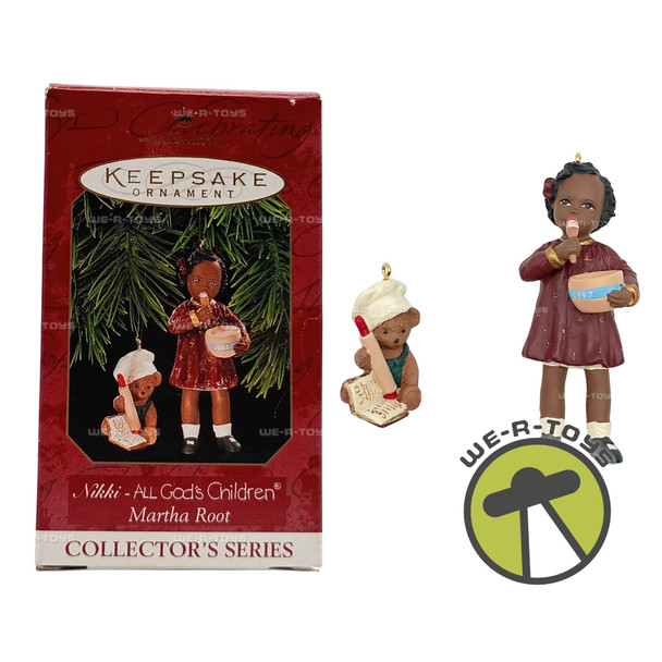 Nikki All Gods Children Martha Root Set of 2 Ornaments Hallmark Keepsake 1997