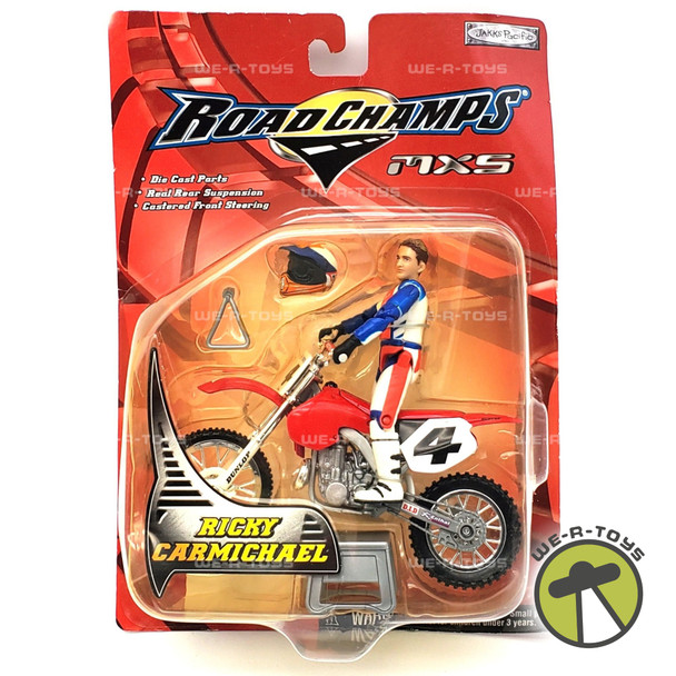 Road Champs MXS Ricky Carmichael Action Figure 2003 JAKKS Pacific #26280 NRFP
